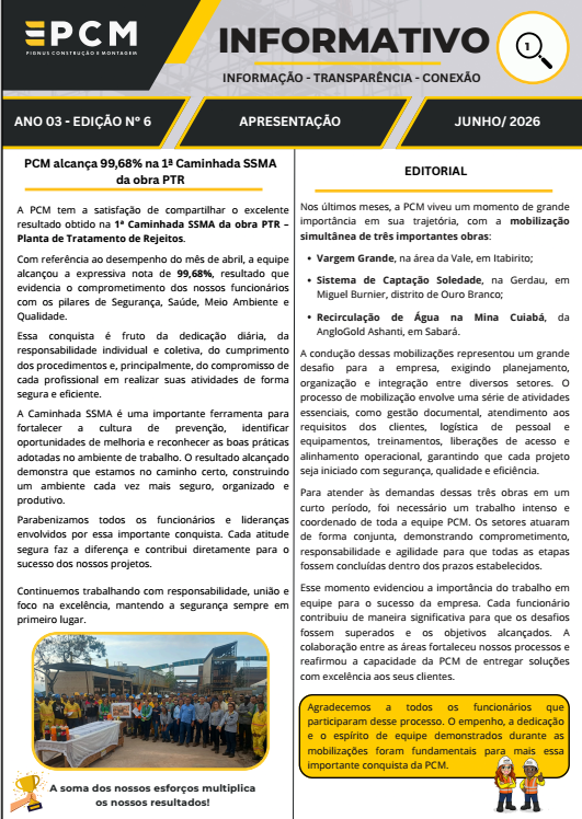 Você está visualizando atualmente Informativo – Conexão PCM – Junho/2026